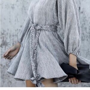 Royal Blue Mini Dress with belt